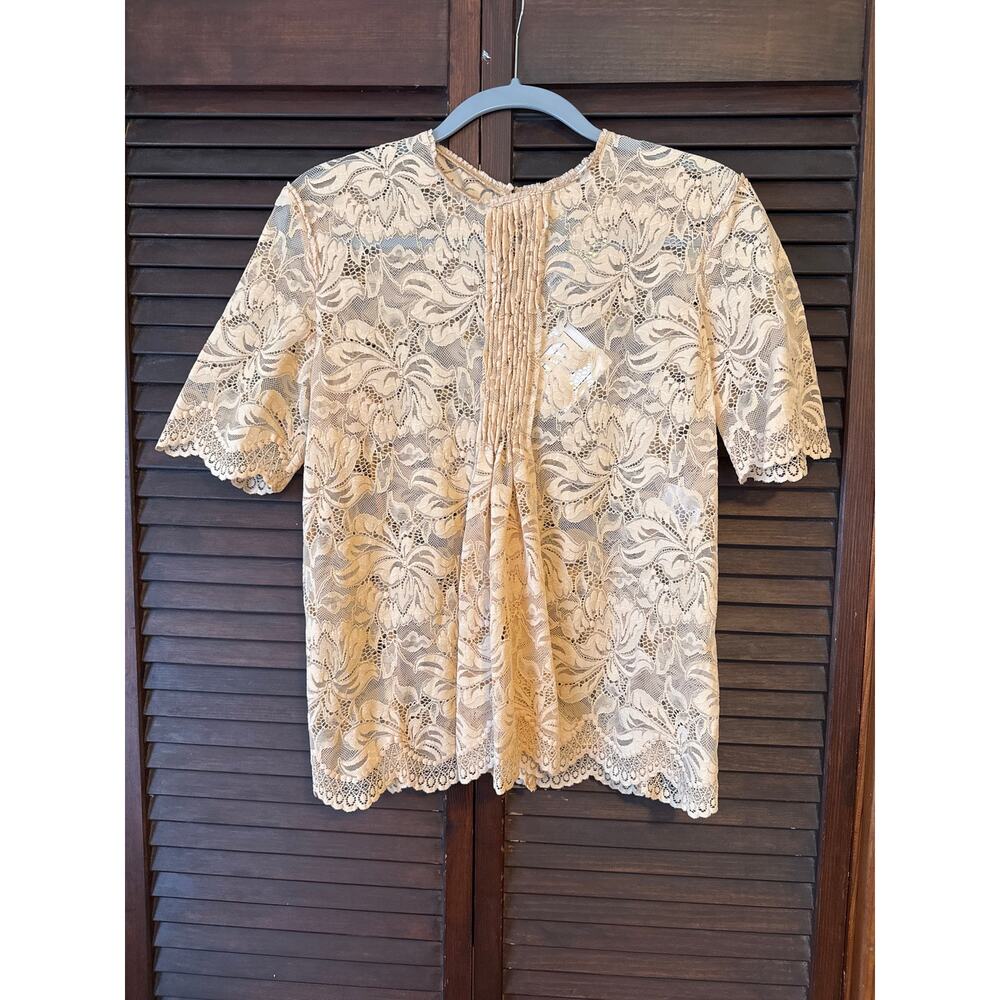 Paco Rabanne Mini Lace Top in Raffia - Picture 2 of 5